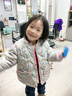 巴拉巴拉儿童羽绒服三防衣服轻薄棒球领外套男女童装秋冬装碎花萌 甜美小碎花00387-白鸭绒 110 充绒量37g 实拍图