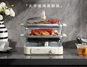 大宇（DAEWOO）【采销严选】多功能电蒸锅炖蒸煮一体 食品级玻璃通透0塑料 家用多层蒸汽锅 不锈钢盘S22  实拍图