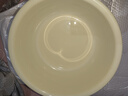 新款圆形家用洗脸盆加厚卫生间厨房洗衣洗菜洗脚宿舍泡脚盆 奶油黄 大号plus【直径37CM】 实拍图
