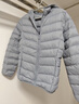 鸭鸭（YAYA）佟丽娅同款轻薄羽绒服女新款秋冬季休闲短款连帽轻便韩版排骨外套 浅蓝色 L 实拍图