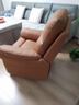 左右沙发功能皮感科技布单人沙发单椅DZY6010 暮光橙31055 实拍图