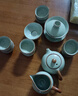 汝窑功夫茶具套装新款喝茶家用泡茶陶瓷盖碗茶壶茶杯子套装无茶盘 汝窑功夫茶具13件套【含茶盘】 实拍图