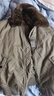 马登工装美式复古B15飞行员棉服夹克男保暖毛领加厚棉衣秋冬男士外套 绿色 【衣服男装冬季外套/袄子男/男士棉服/棉袄男】 M 实拍图