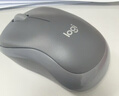 罗技（Logitech）M185鼠标 无线鼠标 办公鼠标 对称鼠标 黑色灰边 带无线2.4G接收器 实拍图