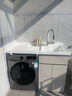 JOMOW九牧王蜂窝铝洗衣柜阳台一体台盆洗衣池槽洗衣机柜滚筒伴侣浴室柜 120CM 右盆 奶茶色 送抽拉龙头 实拍图