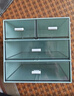 JEKO&JEKO抽屉式桌面收纳盒透明办公室学生宿舍桌上文具整理盒 象牙白4格 实拍图
