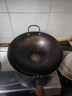 福言记章丘传统老式炒锅无涂层铁锅炒菜锅家用圆底燃气灶锅具适用 34带耳炒锅（不锈钢盖+锅铲) 34cm 实拍图