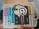 得力（deli）24色熊猫直液式软头丙烯马克笔圆杆生日礼物防水手绘咕卡荧光记号笔元旦涂鸦HM386-24美育 实拍图
