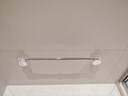 佳立方旋转吸盘毛巾架卫生间免打孔浴室伸缩毛巾杆洗手间收纳挂杆透明银 实拍图