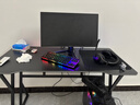 初学者  电脑桌台式家用电竞桌椅套装办公桌简约书桌游戏桌书房写字桌子 子夜黑120*60-电竞纹路 实拍图