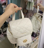 CHARLES&KEITH菱格大容量柔软多用背包书包双肩包包女包生日礼物CK2-60151400 Cream奶白色 S 晒单实拍图