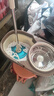太太乐拖把大号双驱动一拖净旋转拖把桶甩干脱水墩布吸水拖布挤水地拖 咖色旋风桶极速杆+钢盘配3头 实拍图