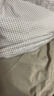 MUJI易干柔软被套套装 床上四件套 米色格纹 床垫罩式/加大双人床用 实拍图