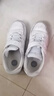 361°儿童四季板鞋男女童(3-12岁)百搭魔术贴滑板鞋小白鞋 银35 实拍图