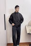 主意范（ZHUYIFAN）夹克男三防飞行秋冬加绒加厚整套棒球服羽绒外套短款工装冲锋衣潮 黑色夹克 L 110-130斤 实拍图