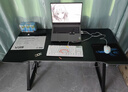 甄严选电脑桌台式电竞桌椅套装组合桌子办公家用桌学习桌书房书桌写字桌 【黑架+黑碳纤纹面】单桌120*70 实拍图