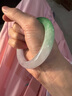 缅甸冰种翡翠甜绿玉手镯贵妃飘花满阳绿玻璃种冰透翡翠玉镯子 55-56mm 实拍图