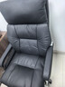 曙光童年真皮老板椅可躺按摩大班椅商务办公椅子舒适久坐书房椅家用电脑椅 贵族黑+搁脚 头层牛皮 实拍图