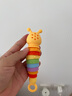 马博士婴儿牙胶硅胶牙咬胶0-1岁宝宝摇铃玩具安抚百变扭扭毛毛虫黄色 实拍图