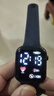 其他品牌高颜值LED手表时尚方形学生科技感超强夜光数字个性运动 雾霾蓝 实拍图