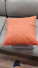 米乐加厚亚麻抱枕简约客厅沙发靠垫套汽车办公室腰枕床头大靠枕腰垫 橘色(加厚素色亚麻) 抱枕套45*45cm+枕芯 实拍图