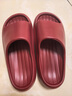 朴西新款EVA踩屎感厚底拖鞋女士居家室内情侣拖鞋男 安哥拉红 37-38 实拍图