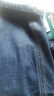 海澜之家（HLA）牛仔裤男皮标点缀直筒裤五袋款裤子男秋季新复古回潮 牛仔蓝过渡色（深）5F L 175/84A 实拍图
