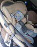 贝倍适（BAYBETSS）儿童安全座椅汽车用0-4-12岁宝宝360度旋转婴儿车载坐椅ISOFIX 米灰色【遮阳棚+上拉带+侧保护】 实拍图