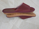 范米尼真皮拖鞋春夏居家用室内头层牛皮凉拖鞋男士女式防滑家居拖鞋客人 515【枣红】显瘦版 【27】适合39-40码(内长25厘米) 实拍图
