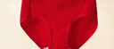 都市丽人本命年内裤女马年纯棉舒适简约短裤头中腰女士红色内裤4条ZK0A13 实拍图