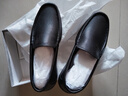 红蜻蜓真皮皮鞋一脚蹬休闲套脚商务皮鞋男软底男士爸爸鞋WTA30612黑色39 实拍图