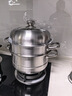 爱仕达（ASD）蒸锅304不锈钢三层家用汤锅蒸煮炖 双层复底28CM大容量蒸笼G3 实拍图
