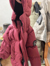 保姆鹅  【风墙】儿童羽绒服宝宝中长款护脸加厚外套保暖童装[NG2664] 石榴粉 90 实拍图