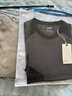 SIMWOOD/简木男装【标准宽松】240g sorona 插肩袖圆领长袖T恤男SN120061 碳灰配黑 L建议131-145斤 实拍图