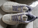 特步女鞋运动休闲老爹鞋秋冬2025新款革网防滑耐磨简约鞋子女 实拍图