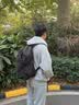 森马书包大容量简约百搭潮牌男双肩包初高中大学生减负电脑旅行背包女 黑色+超大容量+轻量化设计（送精美挂件） 实拍图