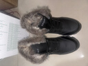 全洲狼 雪地靴男冬季新款东北棉鞋男大码抗寒防水加绒保暖轻便防滑靴子 黑色棉鞋-升级版 加绒 42 (260mm) 实拍图