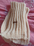 百搭韩版针织毛线红色围巾女2024圣诞冬季高级感新年礼物情侣围脖 针织围巾-米白色-1个装-保暖 1 实拍图