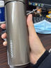 希诺（heenoor）保温杯大容量带滤网泡茶水杯男士商务办公家用车载杯子送生日礼物 中闪银灰-带滤网 专柜款7601-420ml-大小适中 实拍图