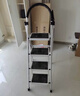 熊居 梯子家用折叠室内楼梯人字梯多功能加厚碳钢步梯爬梯便携 升级安全卡扣*白色四步梯 实拍图