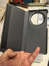 毕亚兹【头层牛皮】适用华为mate x6折叠屏手机壳 MateX6/典藏版保护套 智能视窗支架款商务皮套 JK828红 实拍图