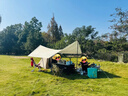 小魔户外天幕露营装备 大型加厚便携遮阳棚野营防晒防雨棚 流沙金 实拍图