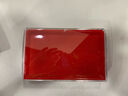 得力（deli）大号印台内盘面116*66mm透明外壳方形快干印台印泥 财务优选 办公用品 红色 实拍图