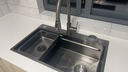 欧琳（OULIN）厨房水槽大单槽304不锈钢纳米手工水槽750*460 旗舰款9158H配L008H不锈钢抽拉龙头 实拍图