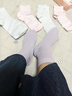 浪莎10双装袜子女秋冬中筒棉袜舒适吸汗透气纯色运动休闲女士袜子 实拍图