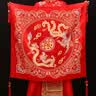 思泽 结婚用红色包袱皮女方新娘陪嫁嫁妆红色婚庆包裹布娘家大全陪嫁 双层彩色龙凤一个 实拍图
