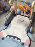 盟石（cute stone）婴儿玩具新生儿见面礼盒实用0-6个月健身架宝宝用品满月礼物高档 鲨鱼充电版【甄享礼盒款】4合1健身架+学步车+钢琴 臻享高档礼盒款【活石＆盟石联合出品】百天送礼无忧 实拍图