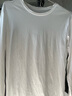 优衣库男装女装柔软圆领T恤/休闲长袖上衣25秋冬新款479783 00 白色 S 实拍图
