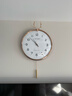 康巴丝（Compas）挂钟客厅摆钟创意时钟 卧室石英钟表挂墙 C3245 白色 36cm直径 实拍图