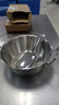 不锈钢小吃碗儿辅食碗泡面碗防摔大号创意个性碗泡面碗水果碗勺子 13cm双耳碗+卡皮巴拉勺 实拍图